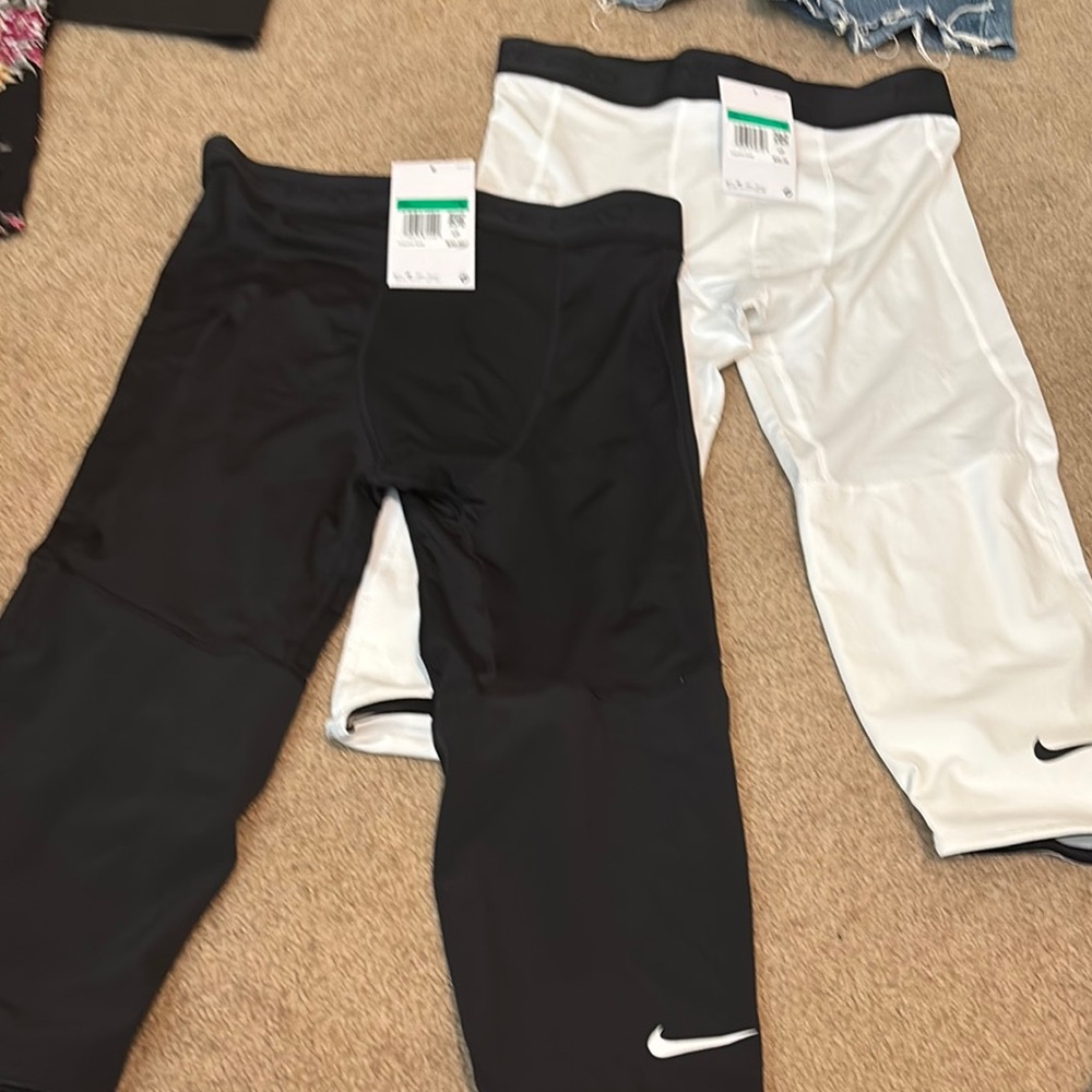 Nike Kids Black and White Leggings
